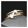 Trendy Metal Braided Cable Shape Bracelet Women's Bracelet Heart-Shaped Open Bracelet Accessories Party Jewelry