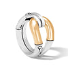 Trendy Metal Double-Layer Ring Women's Ring Gold-Plated Plain Ring Silver-Plated Accessories Party Jewelry