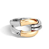 Trendy Metal Double-Layer Ring Women's Ring Gold-Plated Plain Ring Silver-Plated Accessories Party Jewelry
