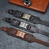 Trendy Odin Triangle Viking Rune Bracelet Men's Metal Leather Woven Accessories Amulet Jewelry Party Gift