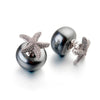 New Trendy Rose Gold/Silver Plated Pearl Seastar Design Pearl Stud Earrings Women Fashion Statement Jewelry