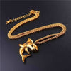 Trendy Shark Pendant Necklace Men's Necklace Metal Animal Pendant Accessories Party Jewelry Three Colors