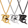 Trendy Shark Pendant Necklace Men's Necklace Metal Animal Pendant Accessories Party Jewelry Three Colors