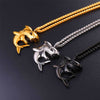 Trendy Shark Pendant Necklace Men's Necklace Metal Animal Pendant Accessories Party Jewelry Three Colors