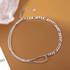 Trendy Silver Color 925 Sterling Silver Shiny AAA Zircon Chain Choker Necklace for Women Fine Jewelry Party Wedding Gifts