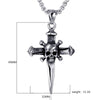 Trendy Skull Dagger Cross Pendant Necklace Men's Necklace Sliding Metal Silver-Plated Necklace Pendant Accessories