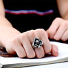 Trendy Spades Skull Head Ring Men's Ring Metal Interesting Shape Ring Accessories Party Jewelry Size 8 ~ 13
