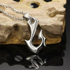 Trendy Special Fishhook Shape Pendant Necklace Men's Necklace Metal Sliding Pendant Accessories Party Jewelry