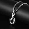 Trendy Special Fishhook Shape Pendant Necklace Men's Necklace Metal Sliding Pendant Accessories Party Jewelry
