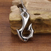 Trendy Special Fishhook Shape Pendant Necklace Men's Necklace Metal Sliding Pendant Accessories Party Jewelry