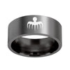 Trendy Stainless Steel James Bond 007 Spectre Ring Men's Ring Polished Ghost Pattern Ring Accessories Party Jewelry