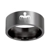 Trendy Stainless Steel James Bond 007 Spectre Ring Men's Ring Polished Ghost Pattern Ring Accessories Party Jewelry