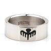 Trendy Stainless Steel James Bond 007 Spectre Ring Men's Ring Polished Ghost Pattern Ring Accessories Party Jewelry