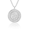 Trendy Tree of Life Crystal Round Big Pendant Necklace silvery Gold Stainless Steel Elegant For Women Necklaces Jewelry Gift