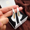 Trendy White Orchid Calla Lily Pendant Earrings For Women Plant Shape Hanging Earring Accessories Jewelry