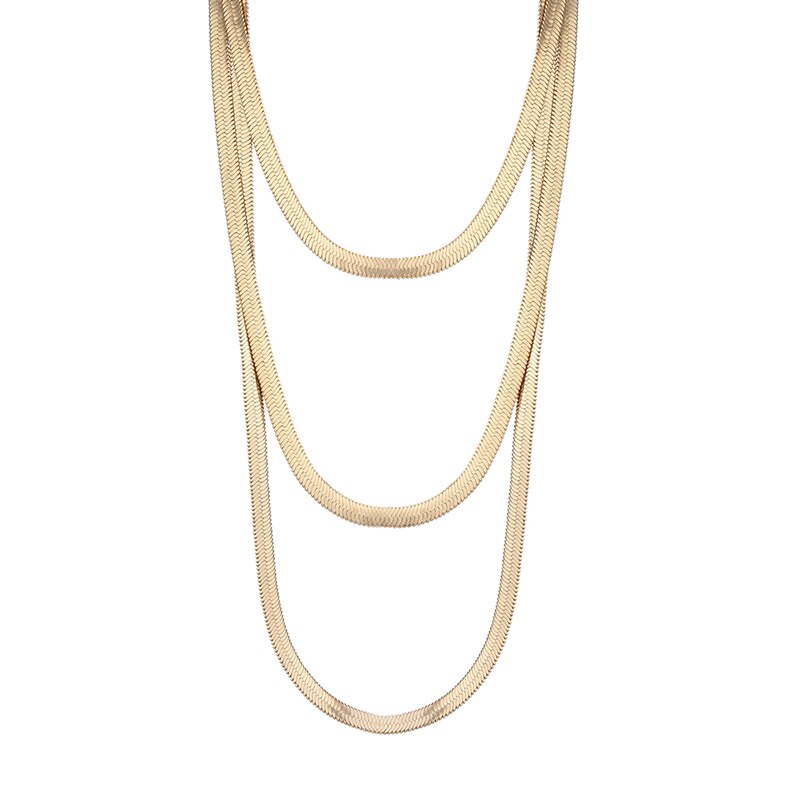 Trendy three Layers Long Chains Sweater Necklace Mix Color stainless steel Necklace Female Collier Jewelry Gift 2022