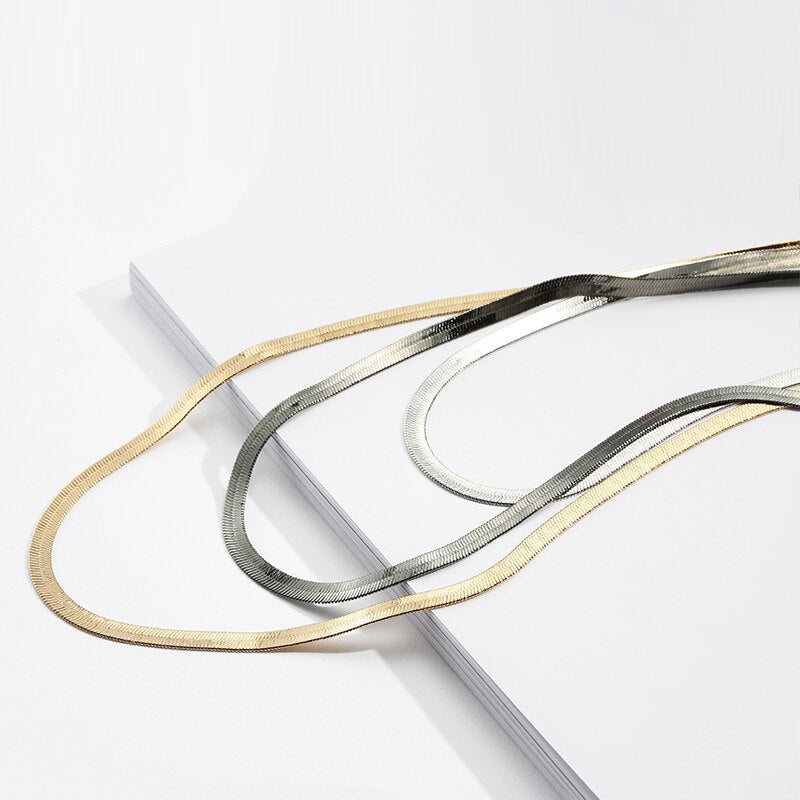 Trendy three Layers Long Chains Sweater Necklace Mix Color stainless steel Necklace Female Collier Jewelry Gift 2022