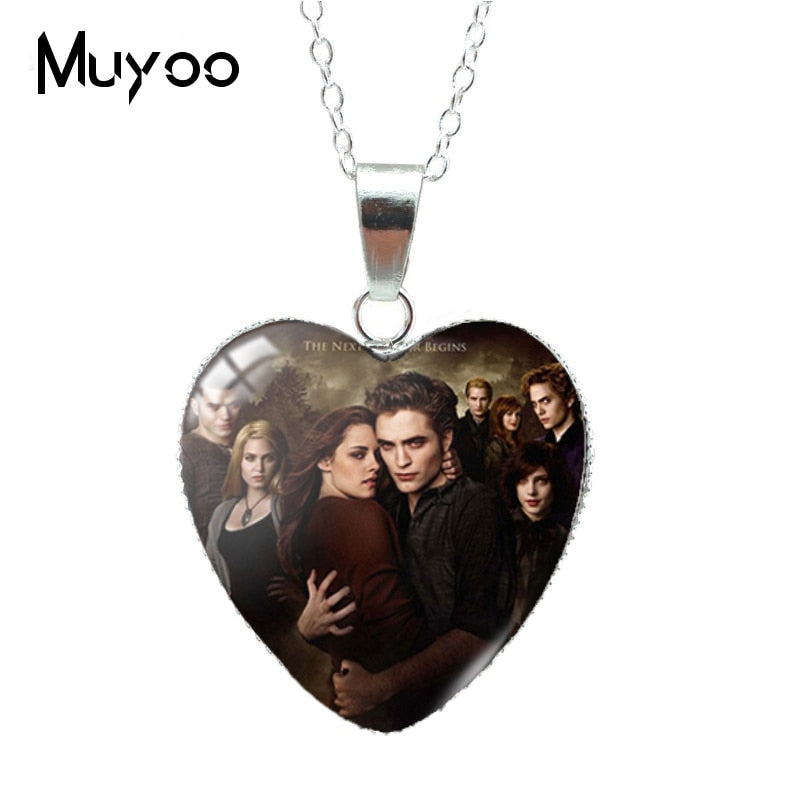 Twilight Movie Bella Edward Jacob Renesmee Character Heart Pendant Necklace Handmade Jewelry Necklaces HZ3