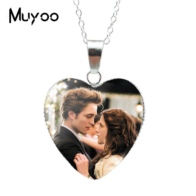 Twilight Movie Bella Edward Jacob Renesmee Character Heart Pendant Necklace Handmade Jewelry Necklaces HZ3