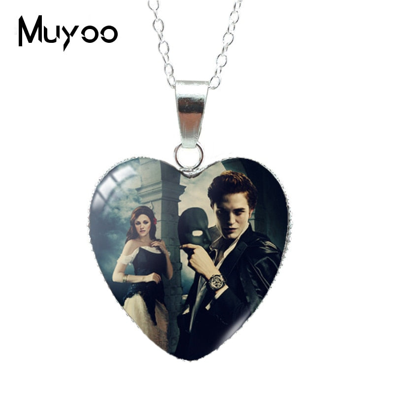 Twilight Movie Bella Edward Jacob Renesmee Character Heart Pendant Necklace Handmade Jewelry Necklaces HZ3