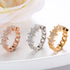 Twist Classical Cubic Zircon Stars Ring for Woman Rose Gold Color Wedding Engagement Finger Ring for Girls Jewelry Gifts