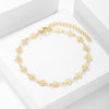 Unique Flower Chain Stainless Steel Bracelet For Woman Love Wedding Gift Adjustable Bangle Jewelry