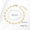 Unique Flower Chain Stainless Steel Bracelet For Woman Love Wedding Gift Adjustable Bangle Jewelry