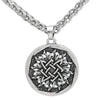 Viking Retro Sun Flower Wheel Necklaces Vintage Jewelry Temperament Pendant With  Stainless Steel Chain