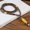Vintage Ethnic Style Lotus Ox Horn Wood beaded Stone Pendants & Necklaces Statement Nepal Necklace Women Men Jewelry
