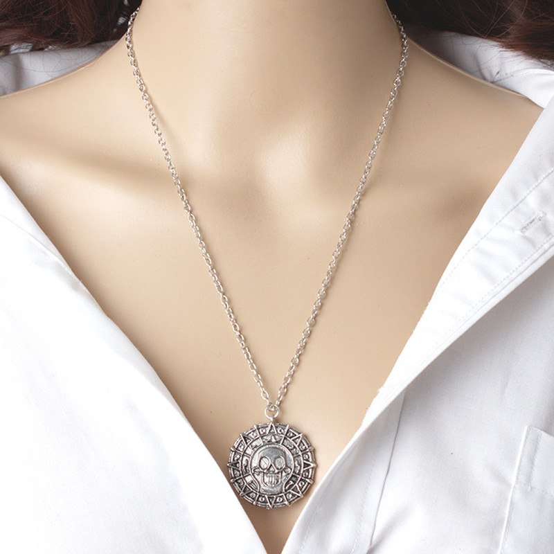 New Vintage Necklace Pirates of the Caribbean Aztec Gold Coin Necklace