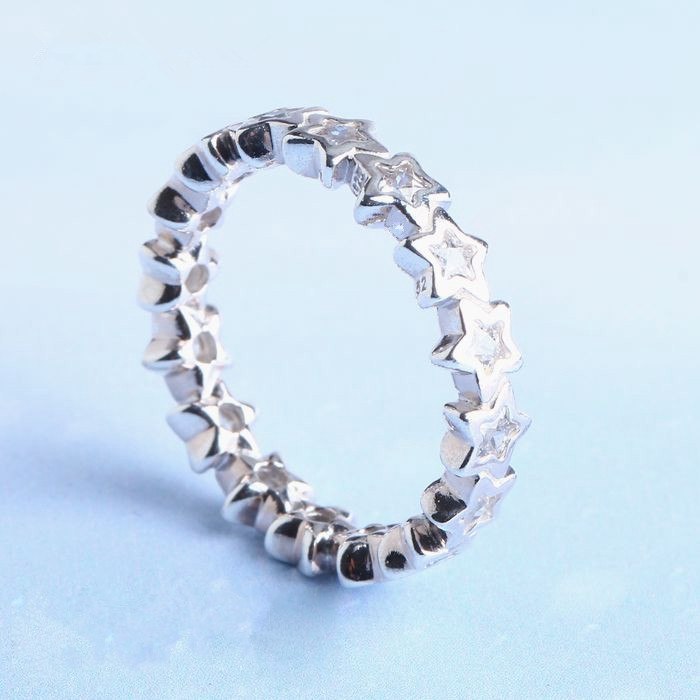 New Winter collection Silver Star Ring 925 sterling silver jewelry Rings For Women Engagement wedding Ring anillos RIP050