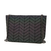 Women Chain Shoulder Bag Luminous sac Bao Bag Geometry Messenger Bags Plain Folding Crossbody Bags Clutch bolso