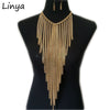 New Women Gold Color Chain Necklace, Thick Chain Necklace, Statement Necklace Set, Choker NK-0124