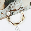 Women Shell Necklace Bracelet Set Natural Conch Braided Choker Bangles Adjustable Rope Chain Girl Summer Beach Jewelry Gift
