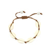 Women Shell Necklace Bracelet Set Natural Conch Braided Choker Bangles Adjustable Rope Chain Girl Summer Beach Jewelry Gift