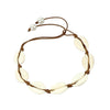 Women Shell Necklace Bracelet Set Natural Conch Braided Choker Bangles Adjustable Rope Chain Girl Summer Beach Jewelry Gift