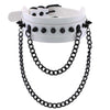 Y2K Girls Women Sexy Gothic Harajuku Chocker Necklaces Punk Heart Round Rivets White Goth Choker Necklace Holloween Jewelry