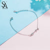 New Year Gift 925 Sterling Silver Charm Bracelets & Bangles for Women Boat Anchor Sterling Silver Jewelry Arrow Bracelet Gift