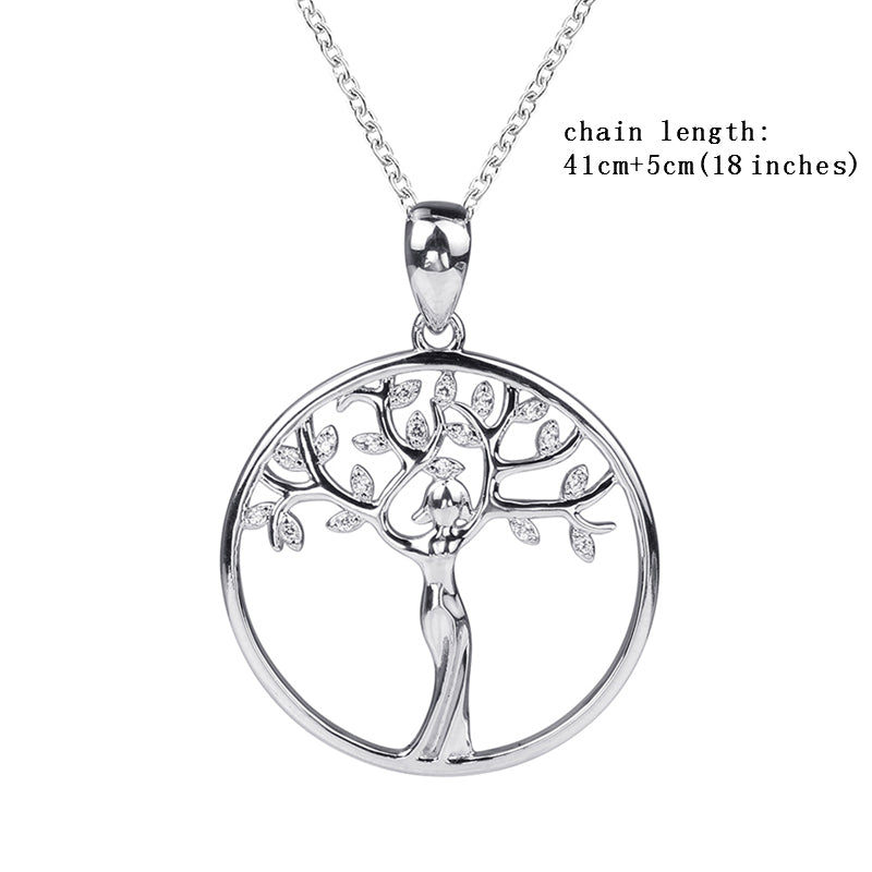 New arrival 925 Sterling Silver aestheticism Chain Necklace fine Jewelry silver colour Botany Goddess of life Necklaces Pendants