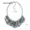 bib strands crystals necklace for women & handmade sweet style girl gift 2 colors pendant necklace NK-01562