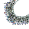bib strands crystals necklace for women & handmade sweet style girl gift 2 colors pendant necklace NK-01562