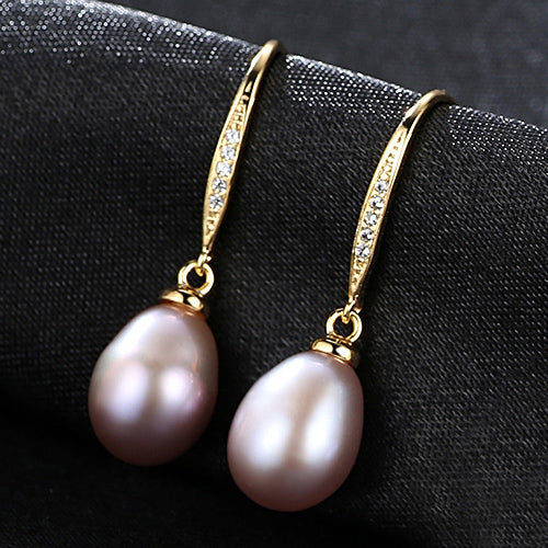 New brand Design Statement Fashion Natural Pearl Water Drop earrings For Women 925 silver Hook