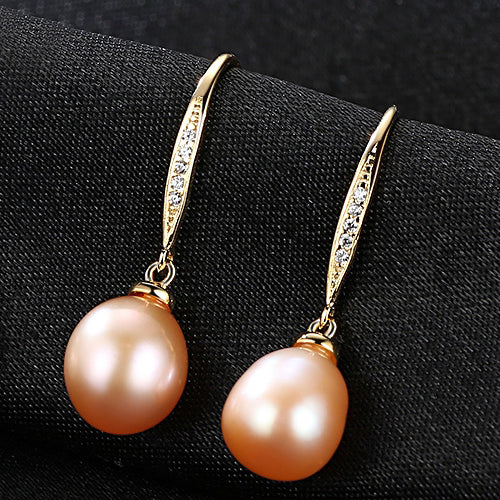 New brand Design Statement Fashion Natural Pearl Water Drop earrings For Women 925 silver Hook