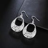 charms 925 Sterling Silver Carved butterfly flower Earrings for Women party Jewelry fine Popular brands Holiday gift