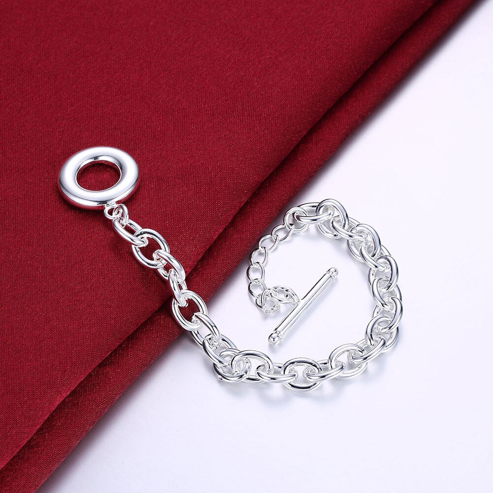 charms 925 sterling silver Wild chain Bracelets for women man  Wedding party Holiday gift Jewelry