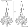 charms Pretty 925 Sterling Silver fine tree earrings for woman  noble Jewelry Christmas Gifts