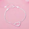 classic 925 sterling silver charm heart bracelet for women designer party wedding Accessories Jewelry Christmas gift