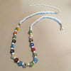 colored glaze flower necklace bohemian simple rice beads female super fairy niche design jewelry ladies party gifts