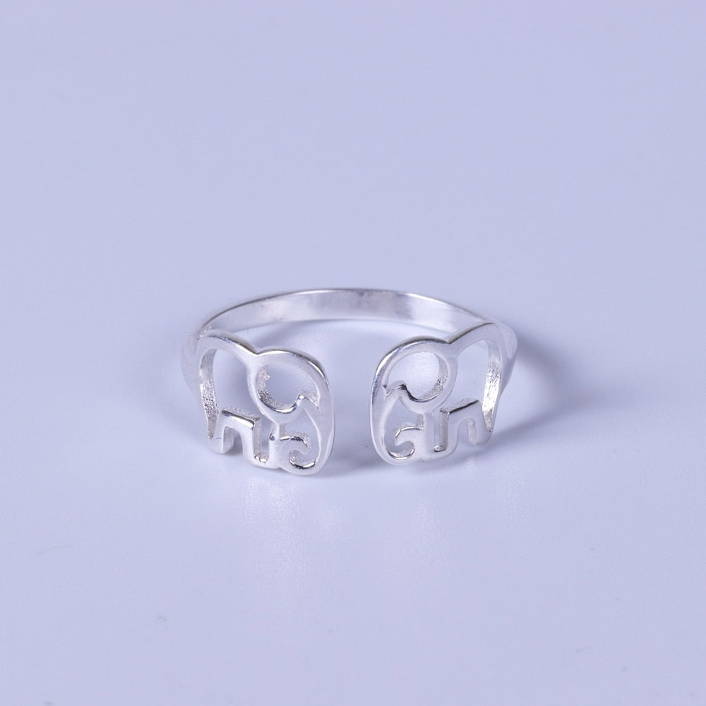 New design 925 Silver little elephant ring open Simple style for women wedding gifts fashion jewelry drop shipping