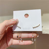 design jewelry copper inlaid zircon leaf long five-pointed star tassel earrings elegant women's wild earrings